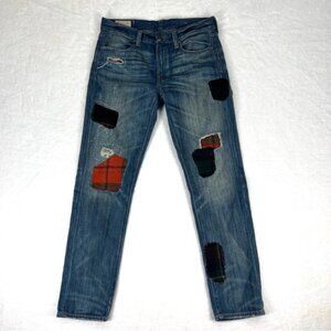 Polo Ralph Lauren Jeans Womens 26 Astor Slim Boyfriend Camp Flannel Patchwork